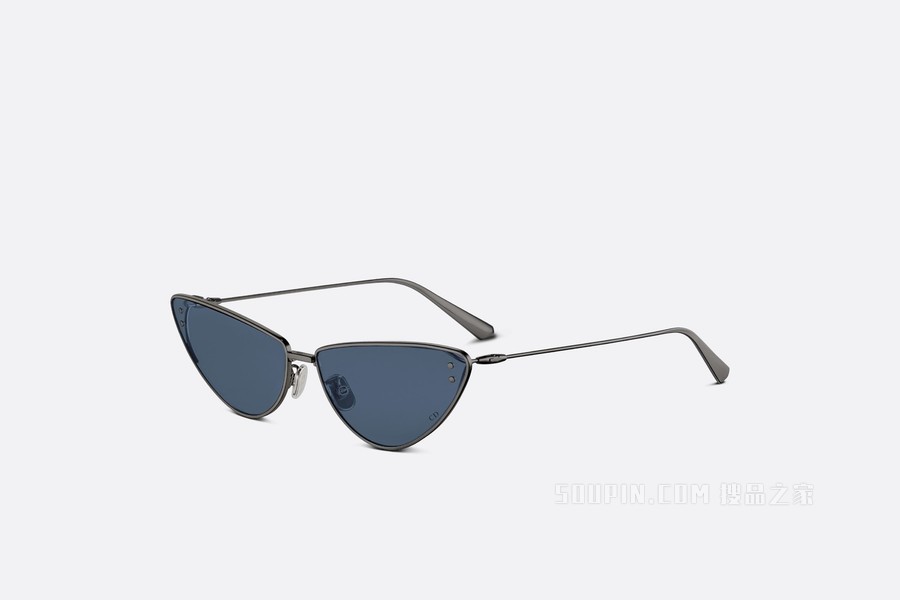 MissDior B1U 太阳眼镜 蓝色镜片金属覆层金属蝴蝶形镜框