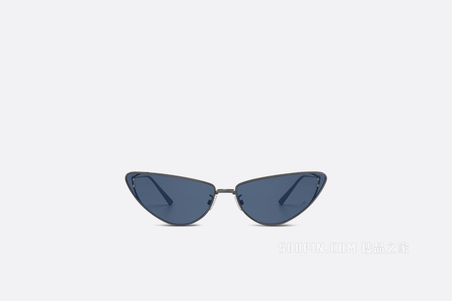 MissDior B1U 太阳眼镜 蓝色镜片金属覆层金属蝴蝶形镜框