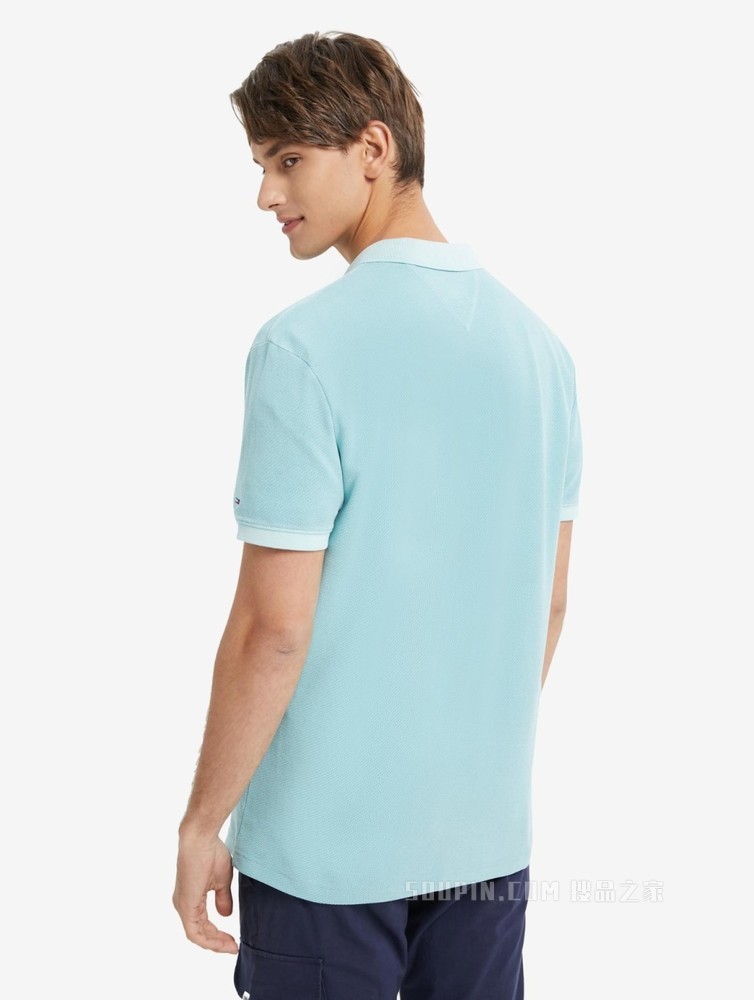 Tommy 22新款春夏男装经典珠地棉字母旗标刺绣短袖POLO衫12965