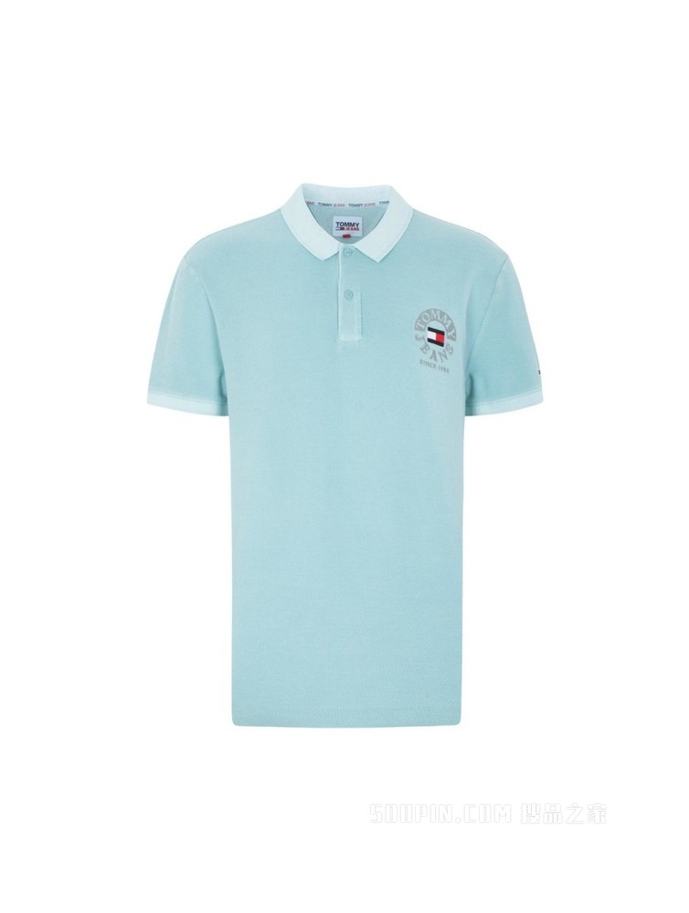 Tommy 22新款春夏男装经典珠地棉字母旗标刺绣短袖POLO衫12965