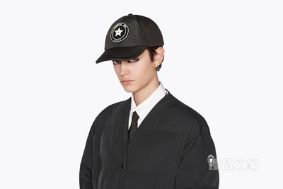 D-Player 帽子 黑色混纺面料
