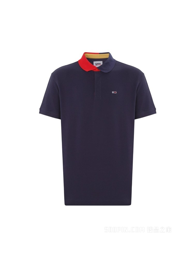 Tommy 22新款春夏男装时尚珠地棉撞色翻领宽松短袖POLO衫12967