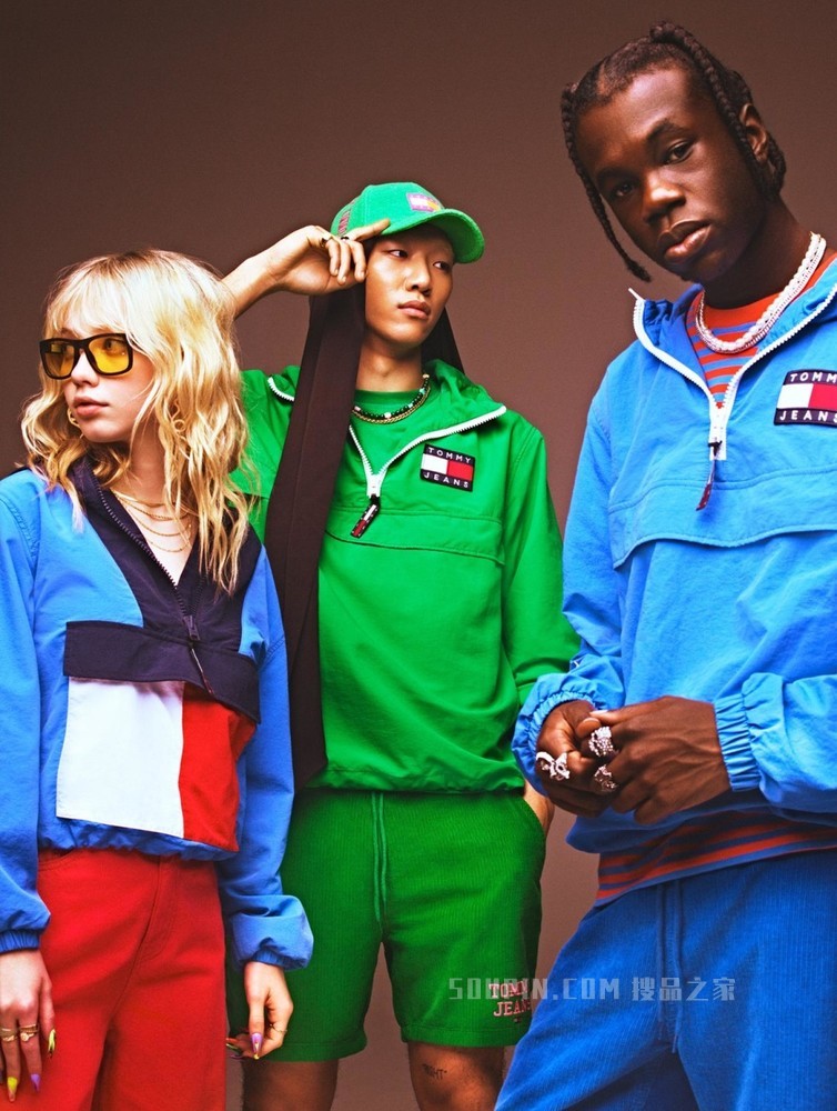 Tommy【特殊系列】22新款春夏男女同款刺绣拉链宽松连帽外套14947
