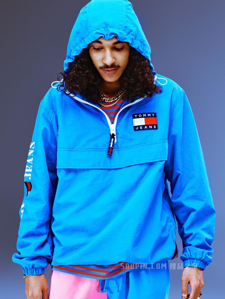 Tommy【特殊系列】22新款春夏男女同款刺绣拉链宽松连帽外套14947