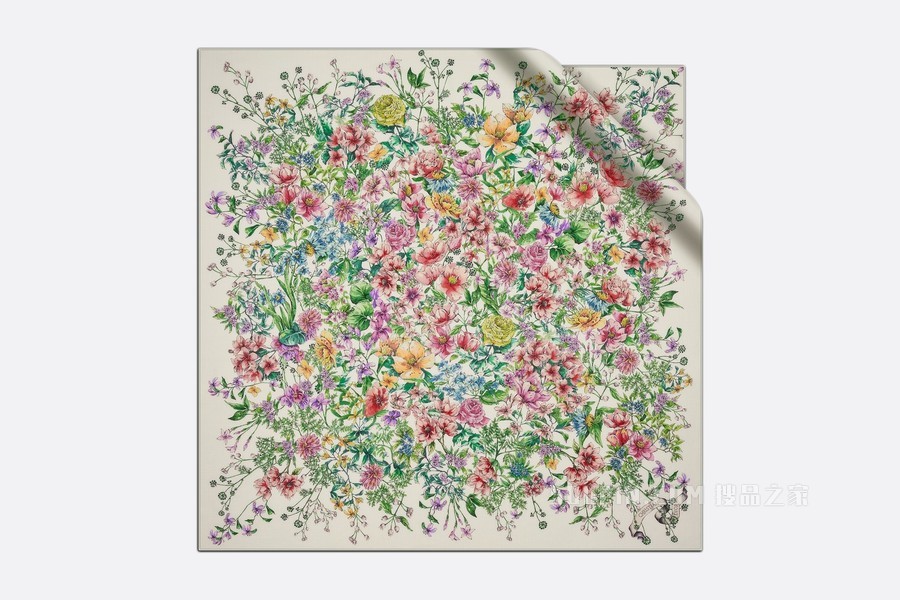 Dior 印花披肩 多色羊绒面料 D-Floral 印花