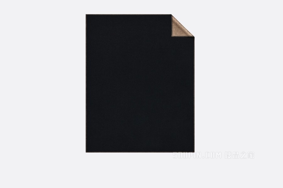 Dior 印花披肩 米色和黑色羊毛面料 Dior Union 印花