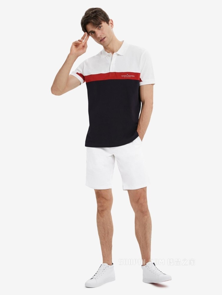 Tommy【金秀贤同款】22新款春夏男装休闲一字袋绣标直筒短裤25059