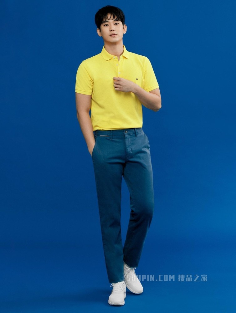 Tommy【金秀贤同款】男装加扣一字袋直筒窄管休闲裤MW0MW22333