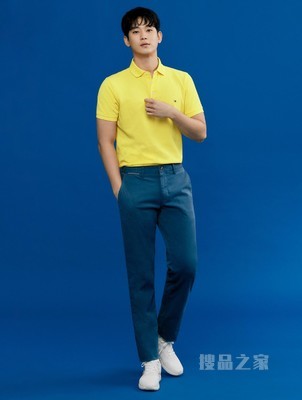 Tommy【金秀贤同款】男装加扣一字袋直筒窄管休闲裤MW0MW22333