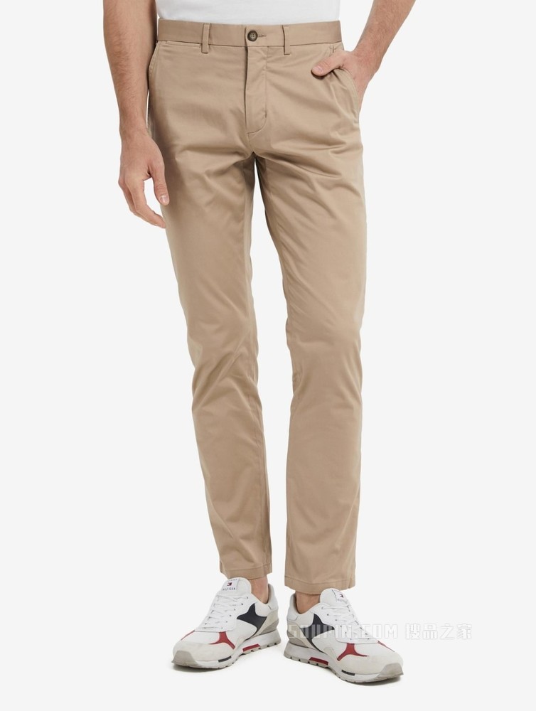 Tommy【金秀贤同款】男装加扣一字袋直筒窄管休闲裤MW0MW22333