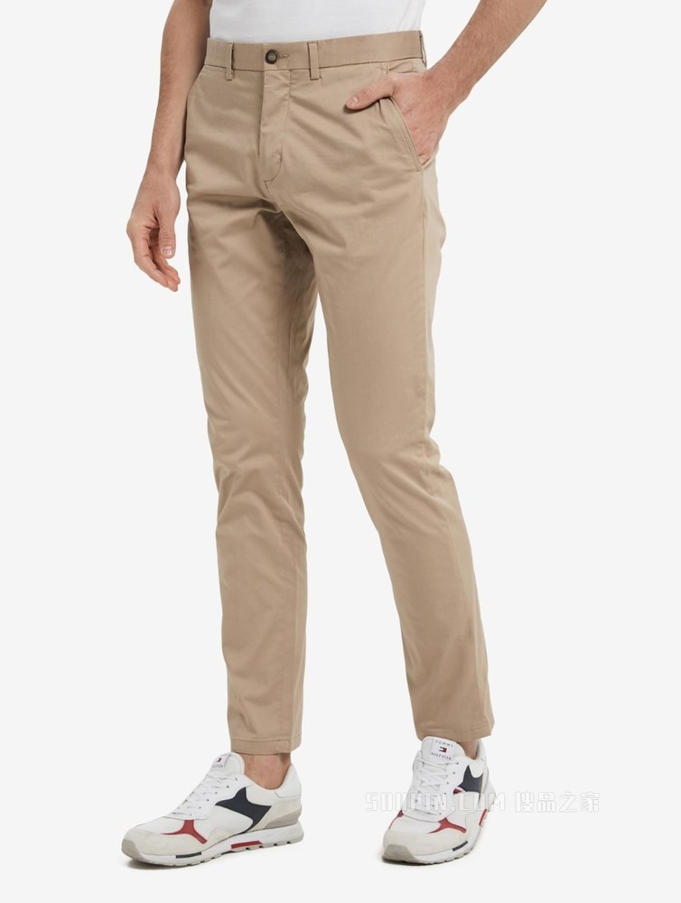 Tommy【金秀贤同款】男装加扣一字袋直筒窄管休闲裤MW0MW22333