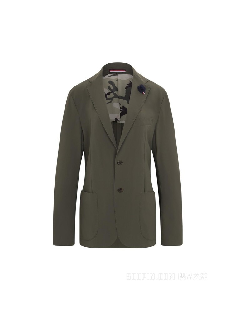 Tommy 22新款春夏男装商务通勤花朵装饰平驳领双扣西装外套58405