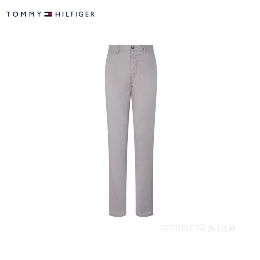 Tommy 22新款春夏男装时尚斜纹小绣标合身直筒窄管休闲裤22329