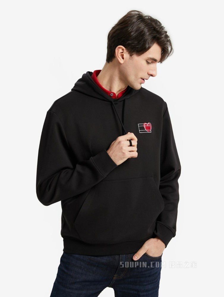 Tommy【特殊系列】22新款春季男女同款爱心宽松连帽卫衣25998