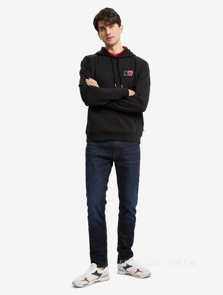 Tommy【特殊系列】22新款春季男女同款爱心宽松连帽卫衣25998