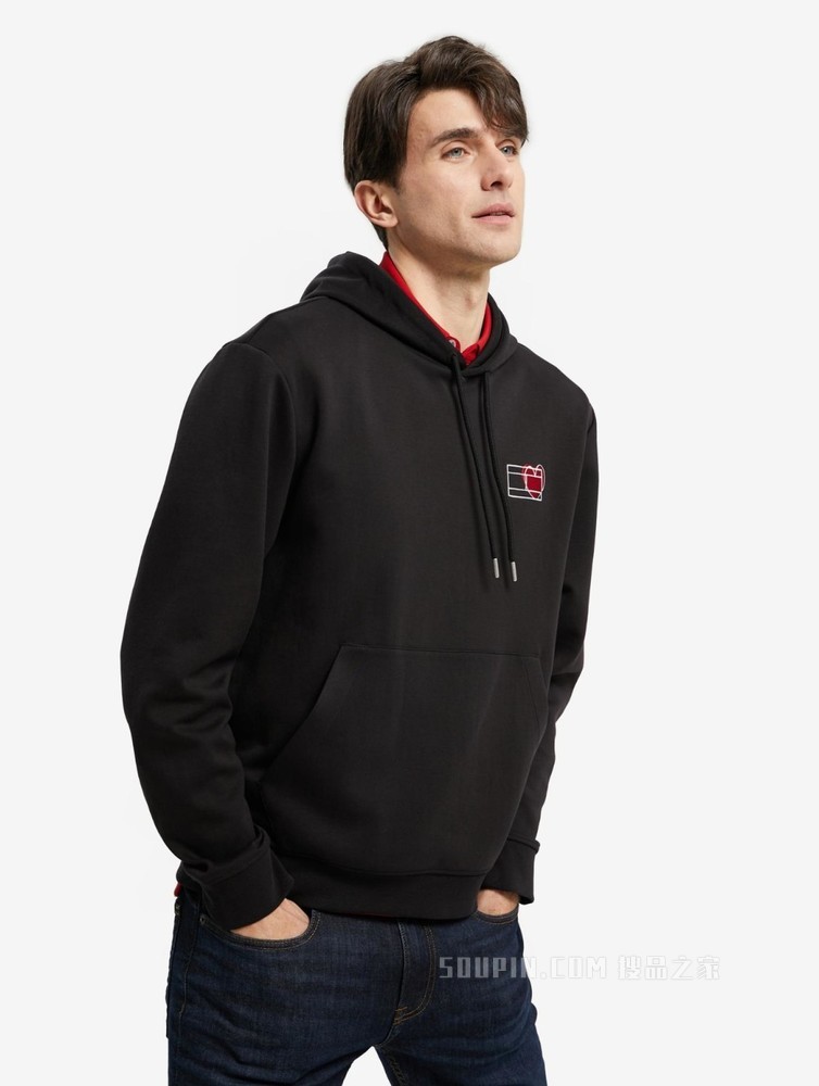 Tommy【特殊系列】22新款春季男女同款爱心宽松连帽卫衣25998