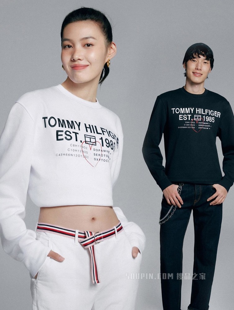 Tommy【特殊系列】22新款春季男女同款刺绣印花宽松卫衣25997