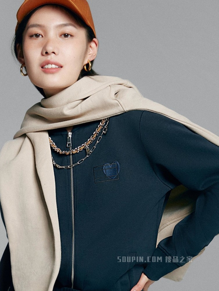Tommy【特殊系列】22新款春季男女同款棒球领开衫卫衣25999