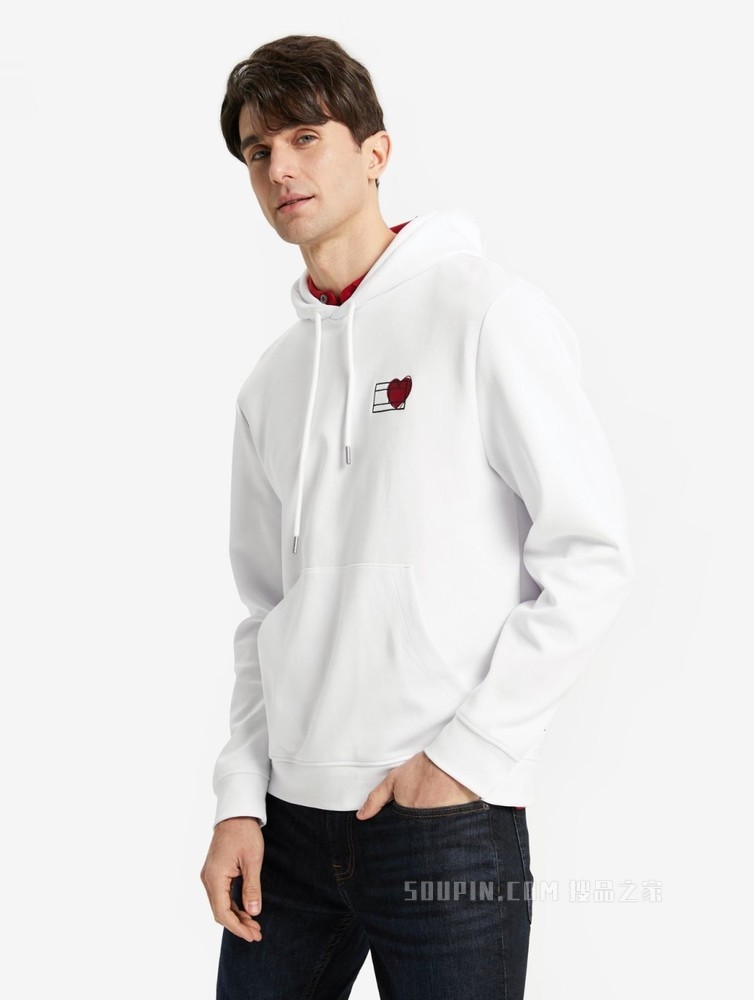 Tommy【特殊系列】22新款春季男女同款爱心宽松连帽卫衣25998