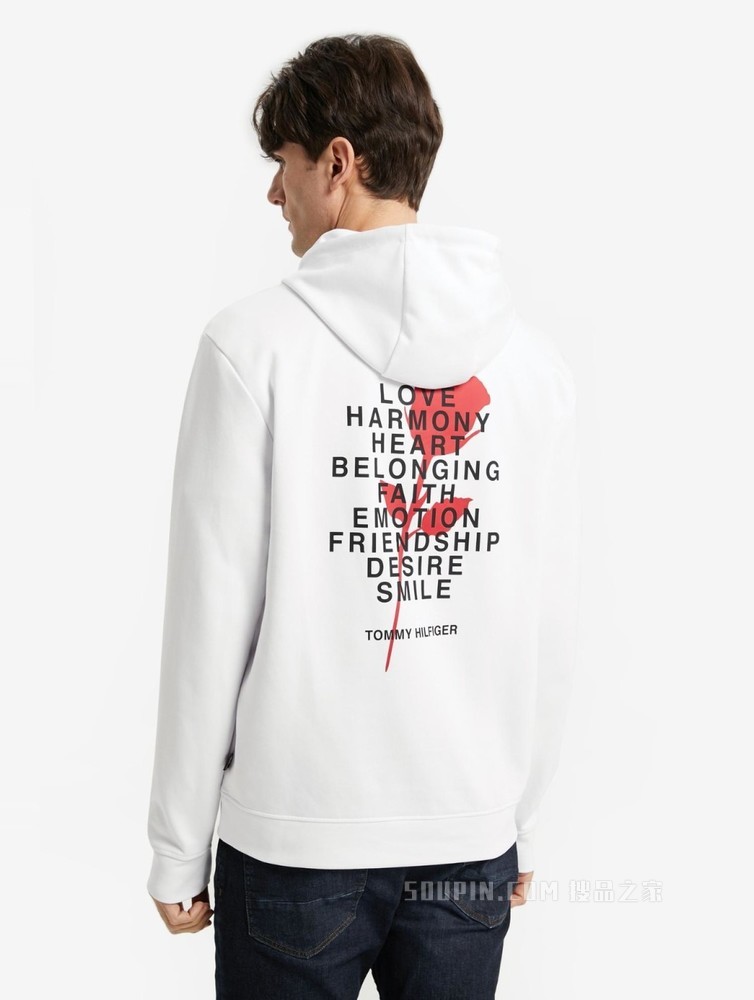 Tommy【特殊系列】22新款春季男女同款爱心宽松连帽卫衣25998