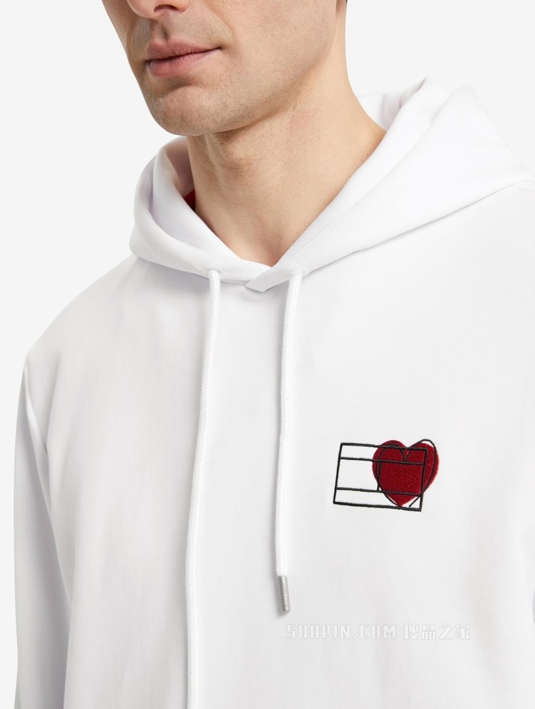 Tommy【特殊系列】22新款春季男女同款爱心宽松连帽卫衣25998