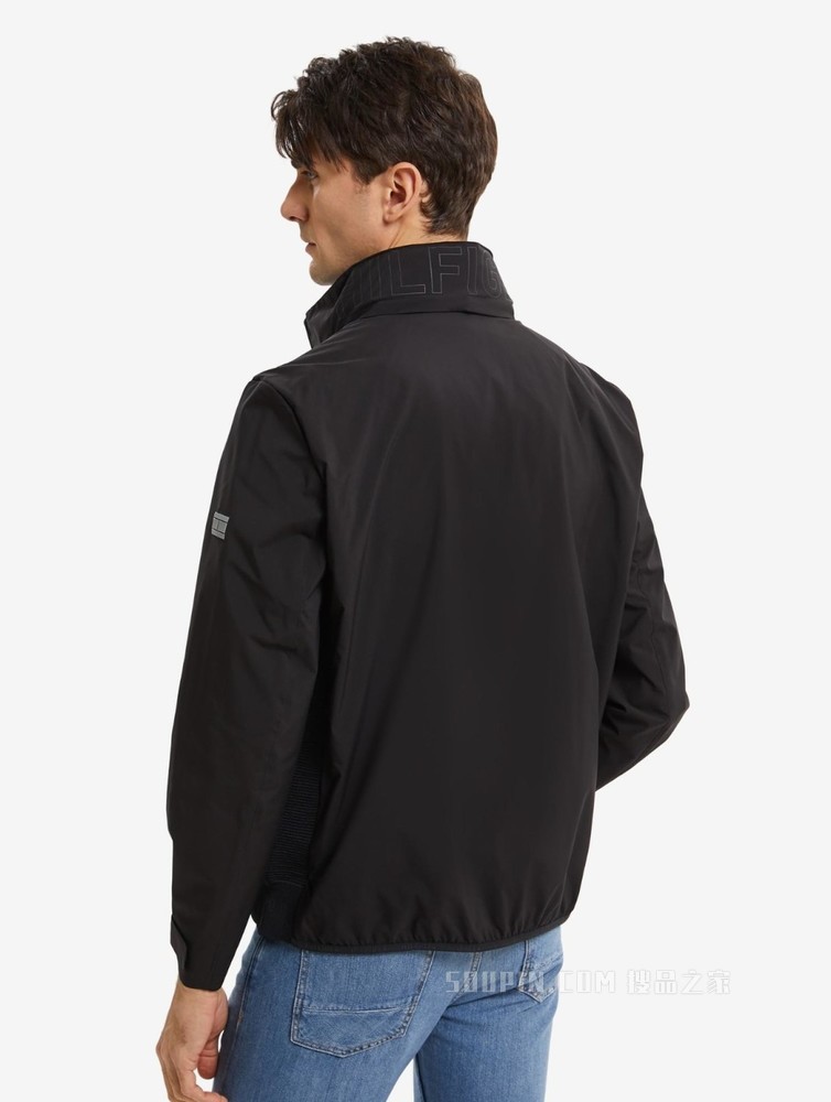 Tommy 22新款春夏男装运动休闲旗标贴片连帽单夹克外套MW0MW25485