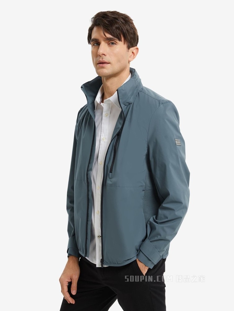 Tommy 22新款春夏男装运动休闲旗标贴片连帽单夹克外套MW0MW25485