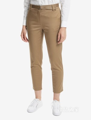 Tommy 女装春秋经典修身微弹九分裤休闲裤附撞色腰带WW0WW27848