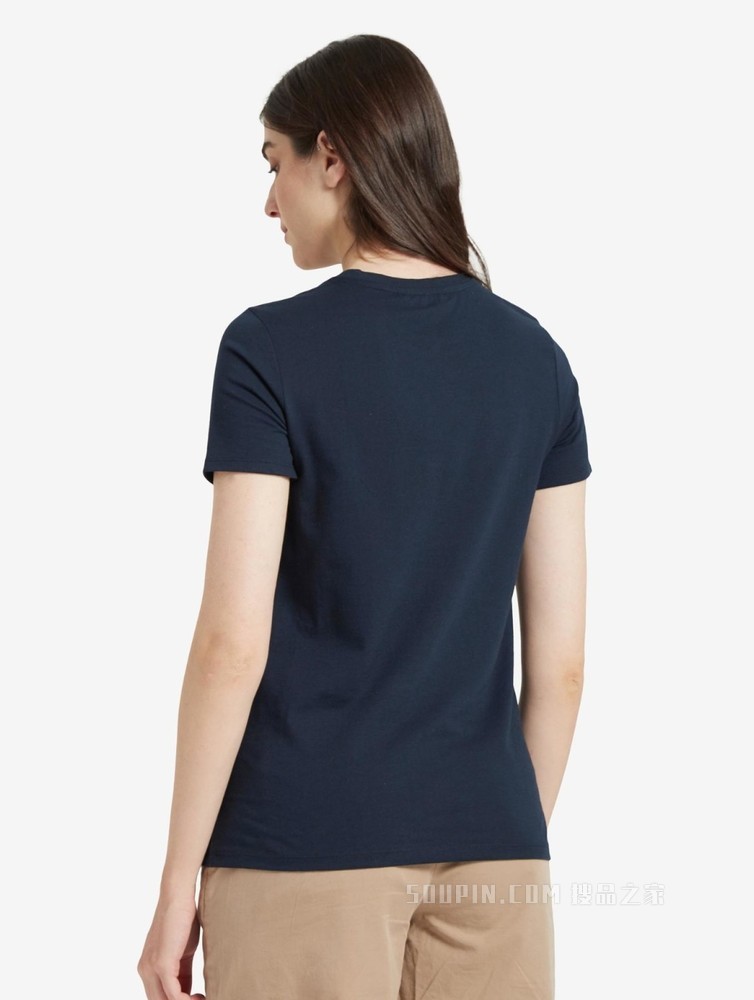 Tommy 女装经典简约LOGO刺绣圆领短袖休闲T恤RM876A2060