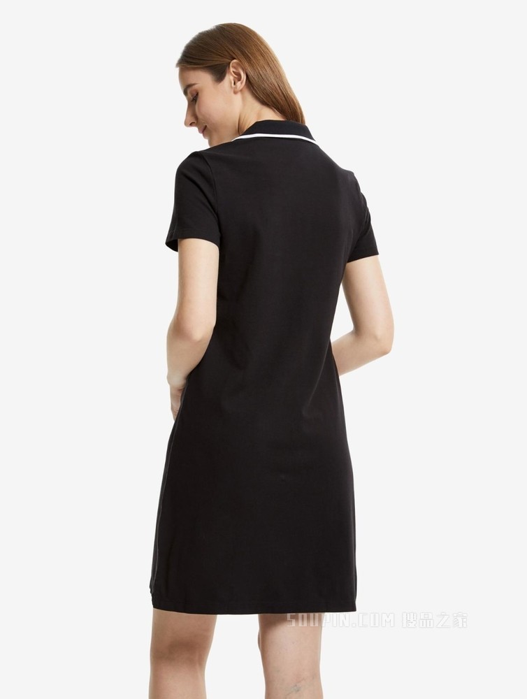 Tommy 女装经典摩登雅致棉质休闲V型开襟针织连衣裙RM176J0859