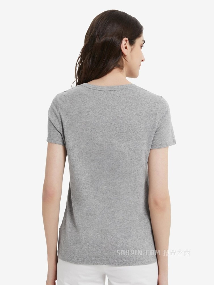 Tommy 22新款春夏女装时尚纯棉刺绣字母旗标短袖T恤RM176J1635