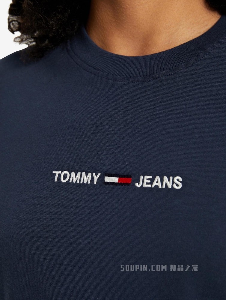 Tommy 春夏女装街潮时尚纯棉字母刺绣短版短袖T恤DW0DW10057