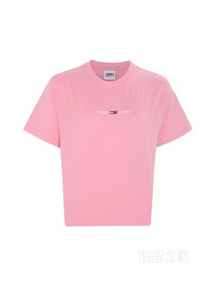 Tommy 春夏女装街潮时尚纯棉字母刺绣短版短袖T恤DW0DW10057