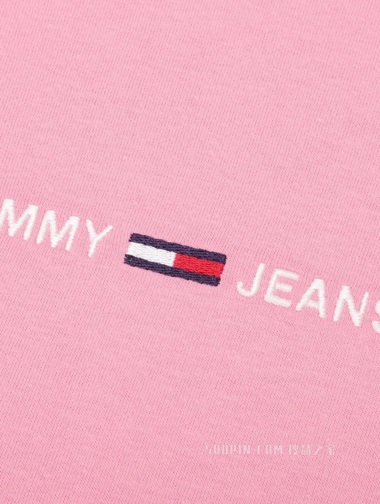 Tommy 春夏女装街潮时尚纯棉字母刺绣短版短袖T恤DW0DW10057