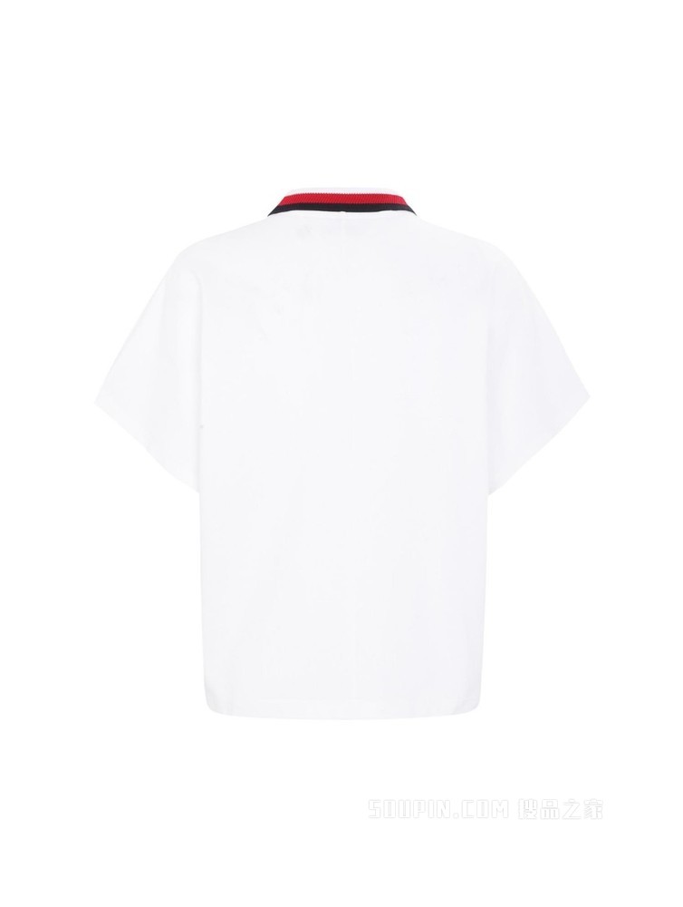 Tommy 22新款春夏女装时尚多色条纹珠地棉宽松短袖POLO衫33510