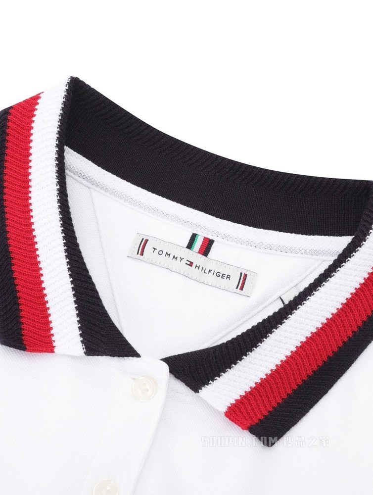 Tommy 22新款春夏女装时尚多色条纹珠地棉宽松短袖POLO衫33510