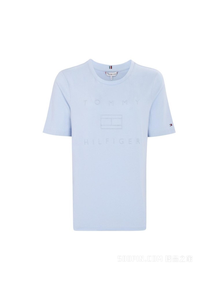 Tommy 22新款春夏女装针织短袖上衣WW0WW33522