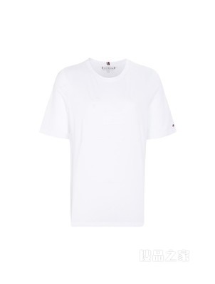 Tommy 22新款春夏女装休闲纯棉纯色旗标字母刺绣圆领短袖T恤33522