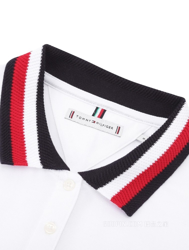 Tommy 22新款春夏女装时尚系带收腰多色条纹翻领宽松连衣裙33565