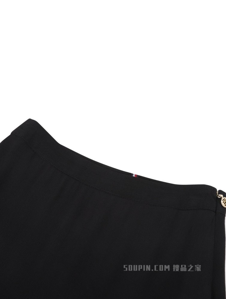 Tommy 22新款春夏女装都市优雅LOGO拉链宽松半身裙WW0WW34625