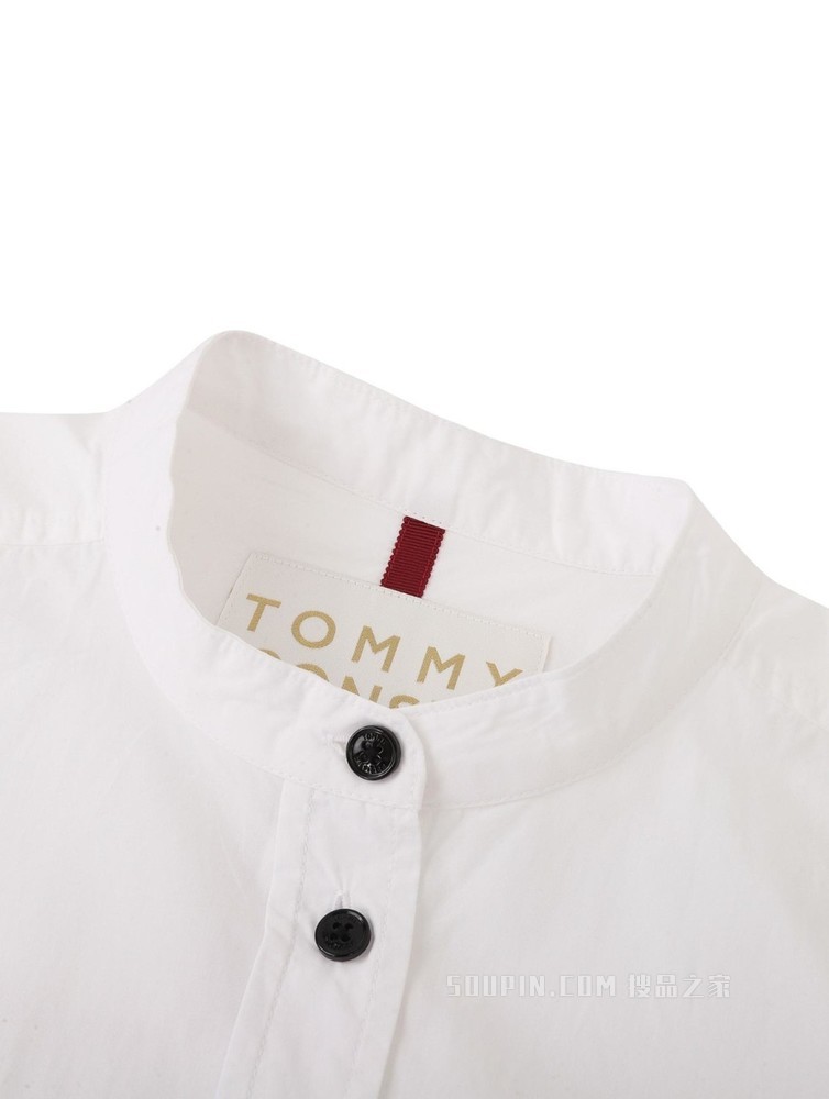 Tommy 22新款春夏女装休闲男友版纯棉徽章刺绣宽松衬衫WW0WW33070