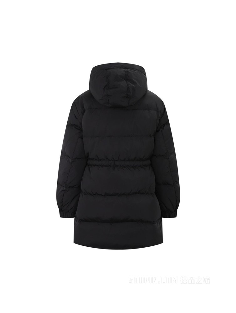 Tommy 22新款春季女装灰鸭绒刺绣可脱卸袖收腰中长款羽绒服11843