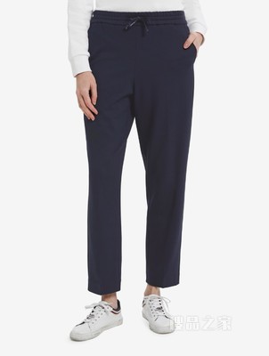 Tommy 22新款春季女装百搭金属LOGO标抽绳腰宽松休闲卫裤33013