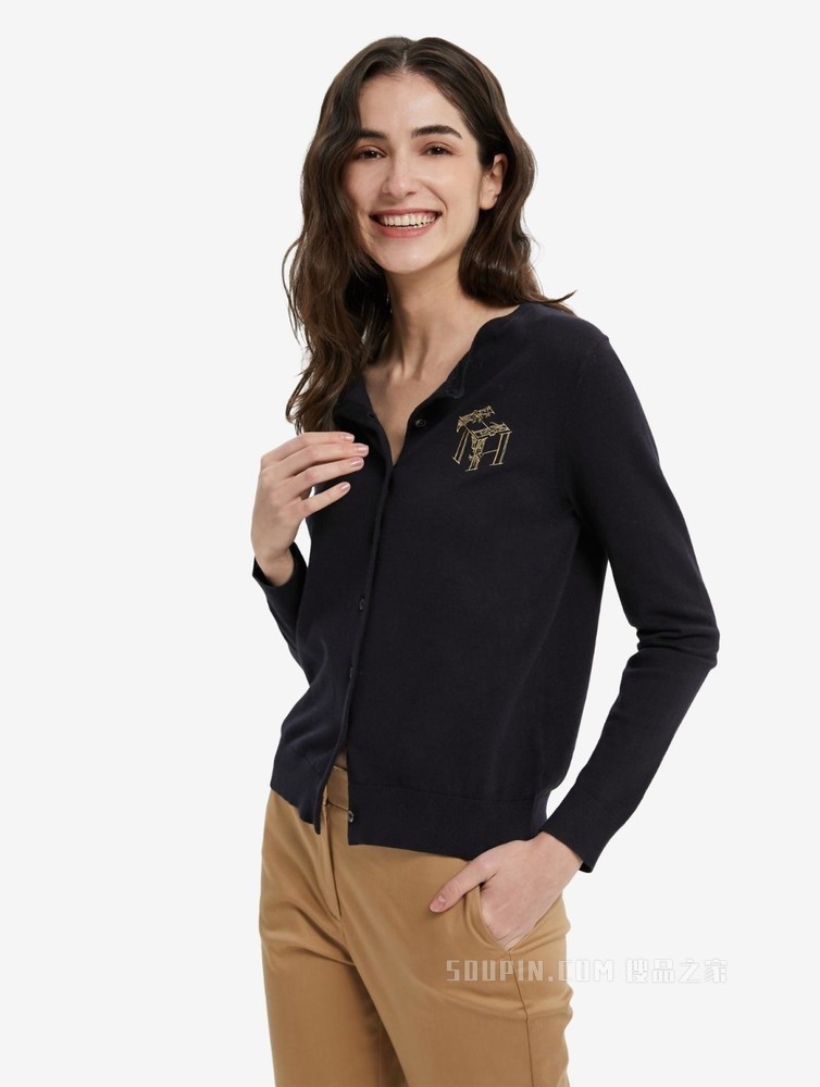 Tommy【新春系列】22新款虎年女装红本命年毛衣针织开衫33094