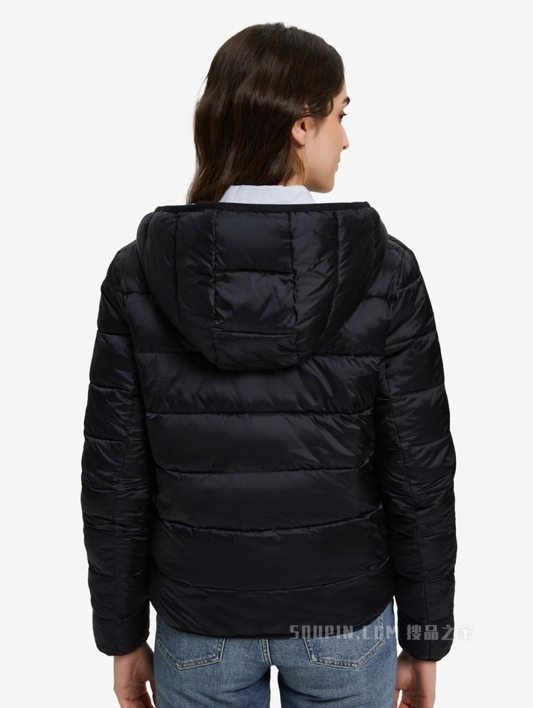 Tommy 22新款春季女装两面穿小绣标连帽铺棉夹克外套WW0WW33108