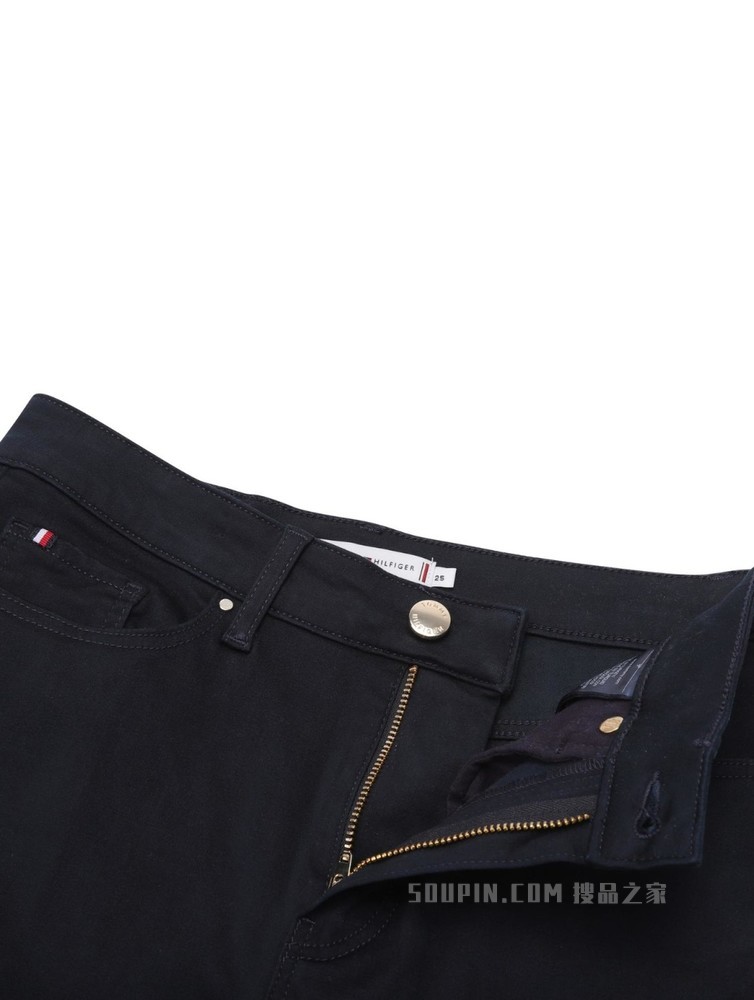 Tommy【新春系列】22新款虎年女装时尚皮标微弹微喇休闲裤33098
