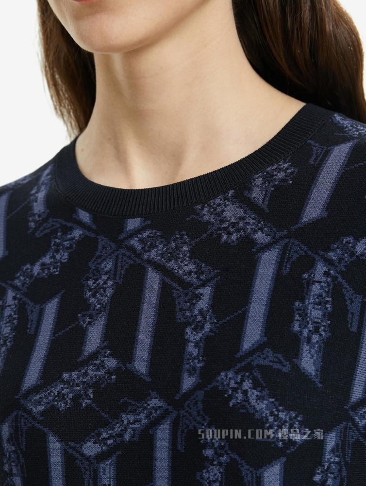 Tommy【新春系列】22新款虎年女装红刺绣修身收腰针织连衣裙33096