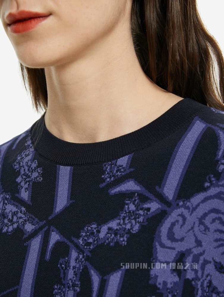 Tommy【新春系列】22新款虎年女装红老虎刺绣圆领毛衣针织衫33093