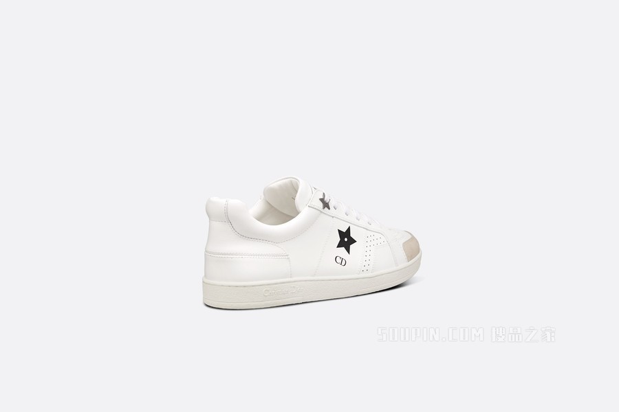 Dior Star 运动鞋 白色牛皮革和绒面革