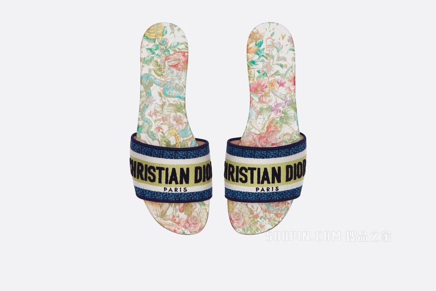 Dway 棉质凉拖 多色棉质刺绣 D-Constellation 图案